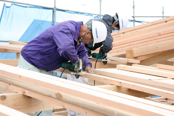 SE構法の施工現場