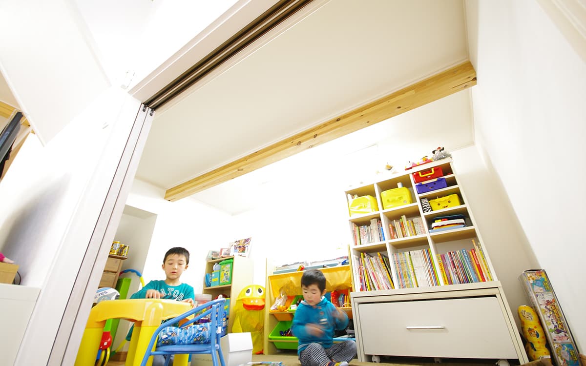 スキップフロアの子ども部屋